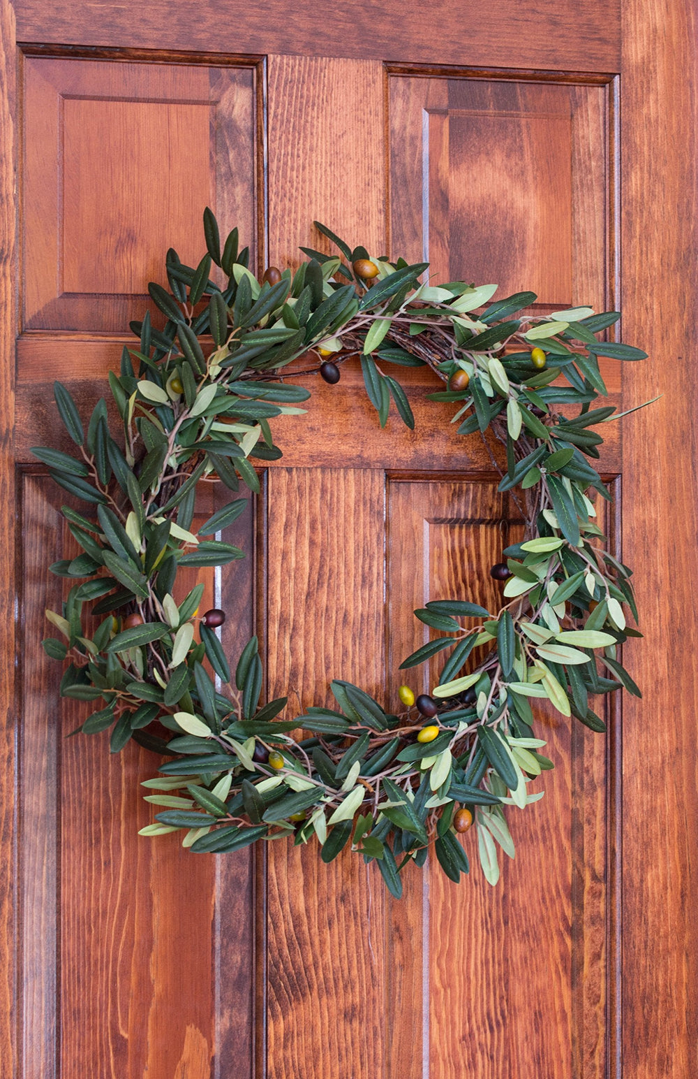 Nearly Natural 20in. Artificial Olive Wreath - From Where - 