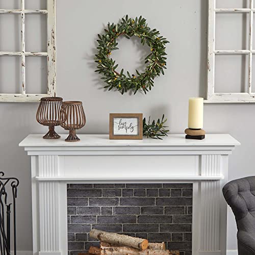 Nearly Natural 20in. Artificial Olive Wreath - From Where - 