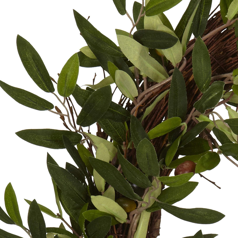 Nearly Natural 20in. Artificial Olive Wreath - From Where - 