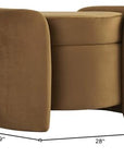 Nebula Upholstered Velvet Ottoman - From Where - 