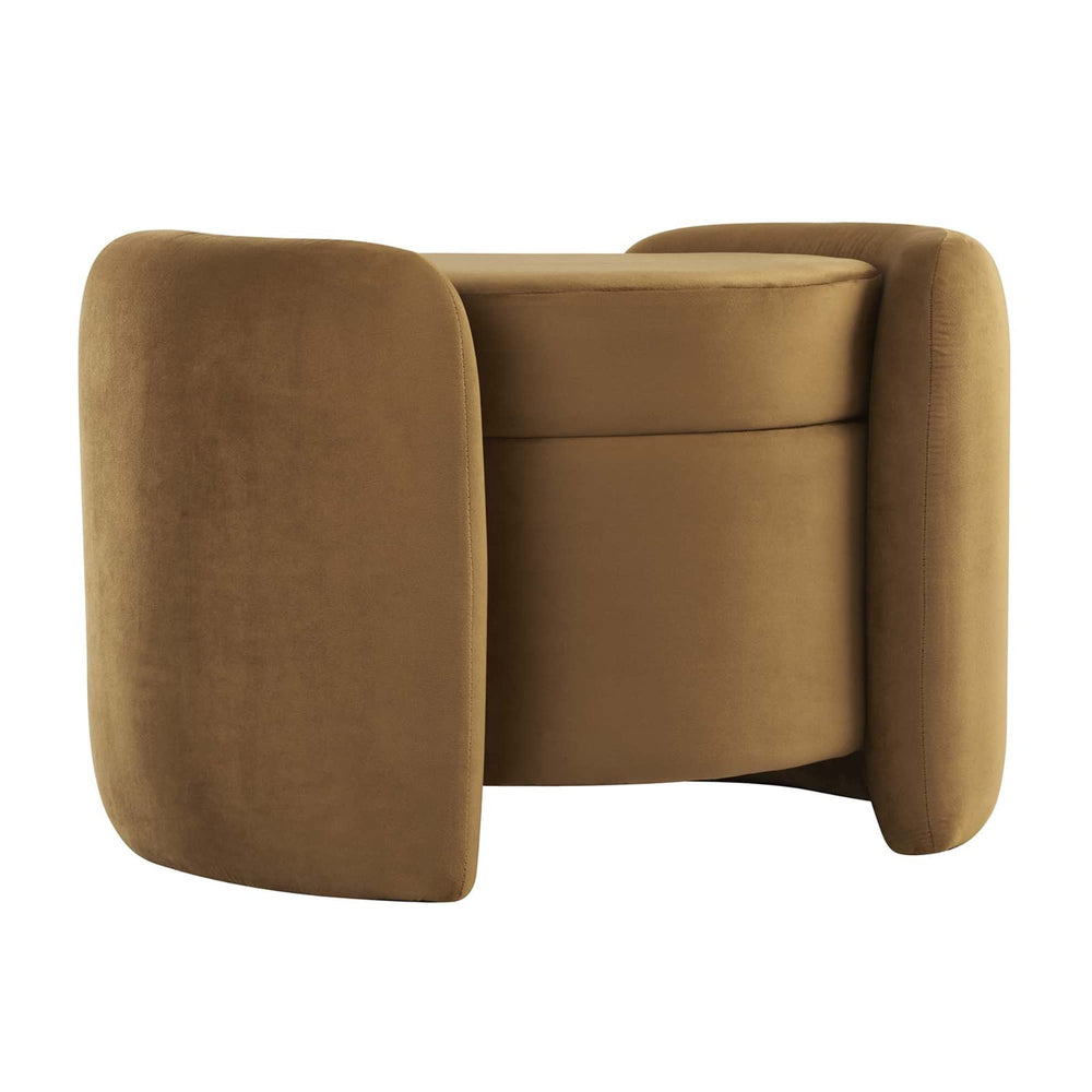 Nebula Upholstered Velvet Ottoman - From Where - 
