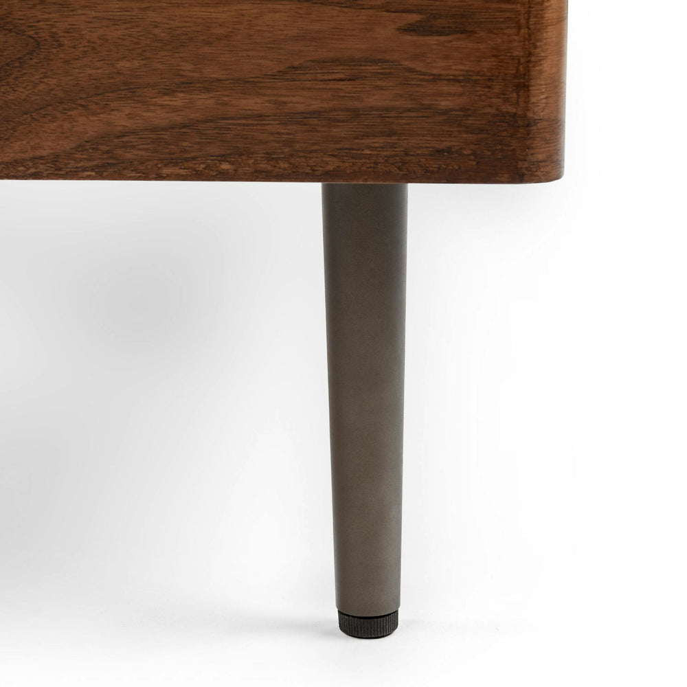 Nera King Low Profile Bed with Nightstands Set - Walnut - From Where - Bedroom