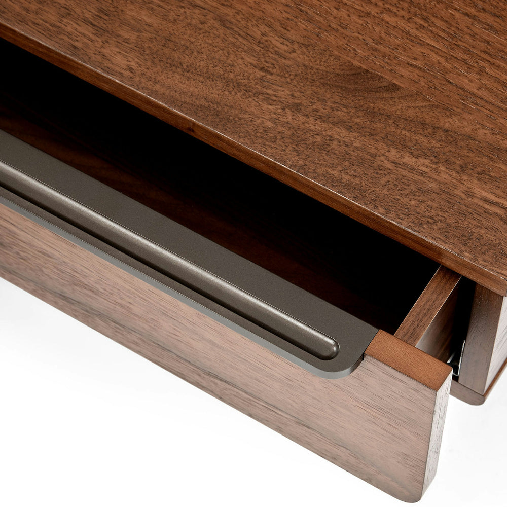 Nera King Low Profile Bed with Nightstands Set - Walnut - From Where - Bedroom