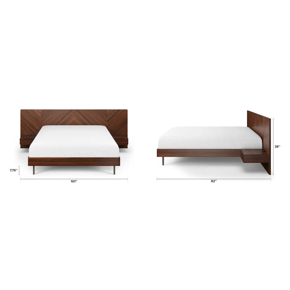 Nera Low Profile Bed with Nightstands Set - From Where Finds - Bedroom