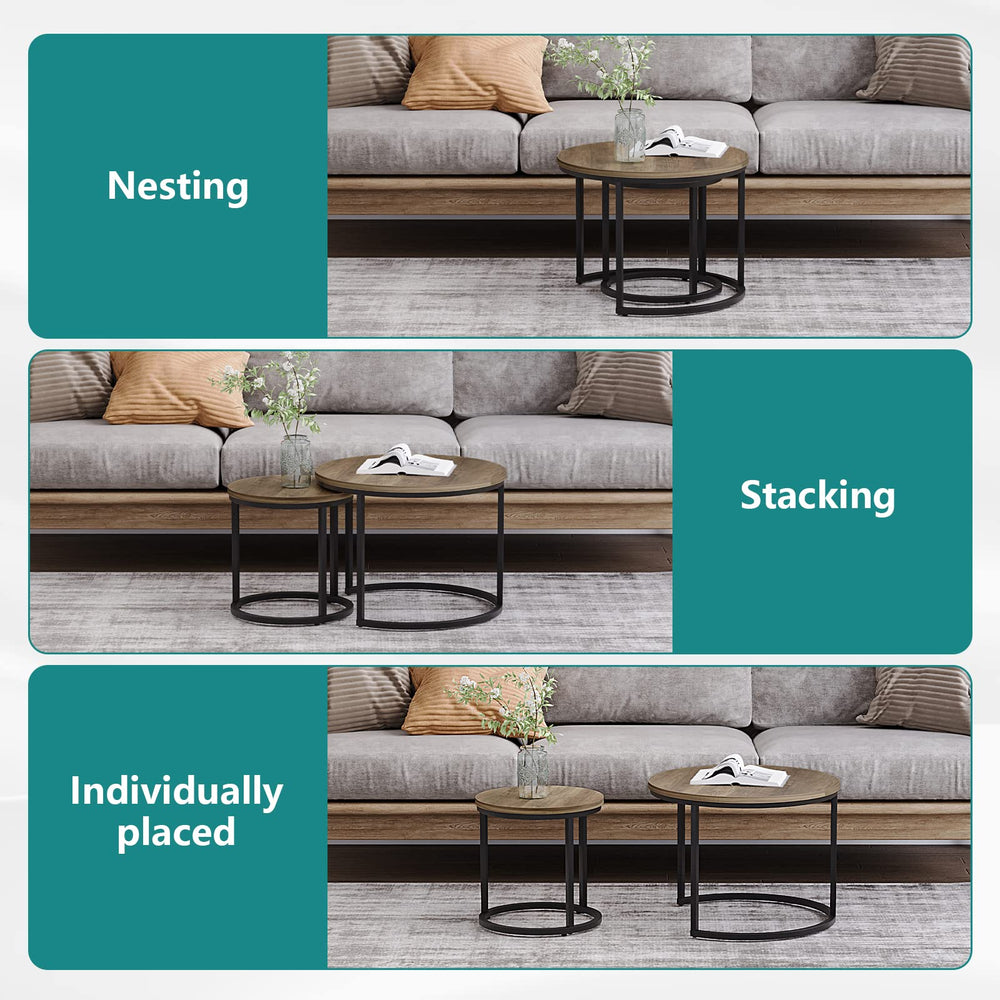 Nesting Coffee Table Set of 2 - From Where - 