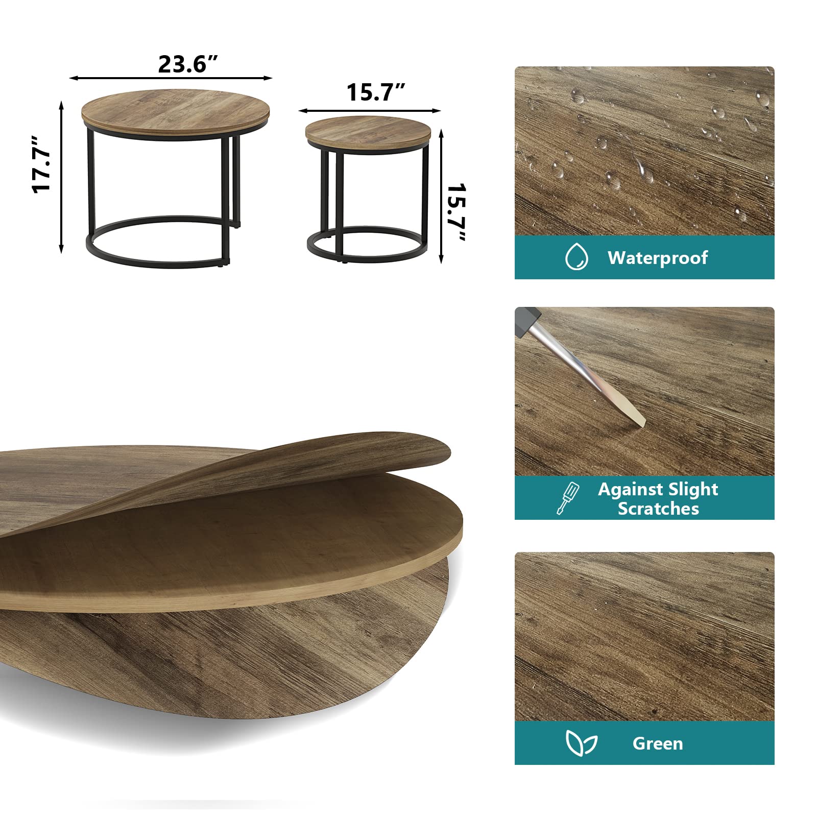 Nesting Coffee Table Set of 2 - From Where - 