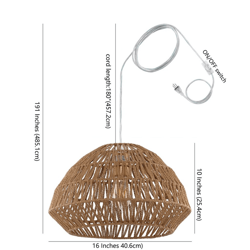 Niamh Rattan Pendant Light - From Where Finds - 