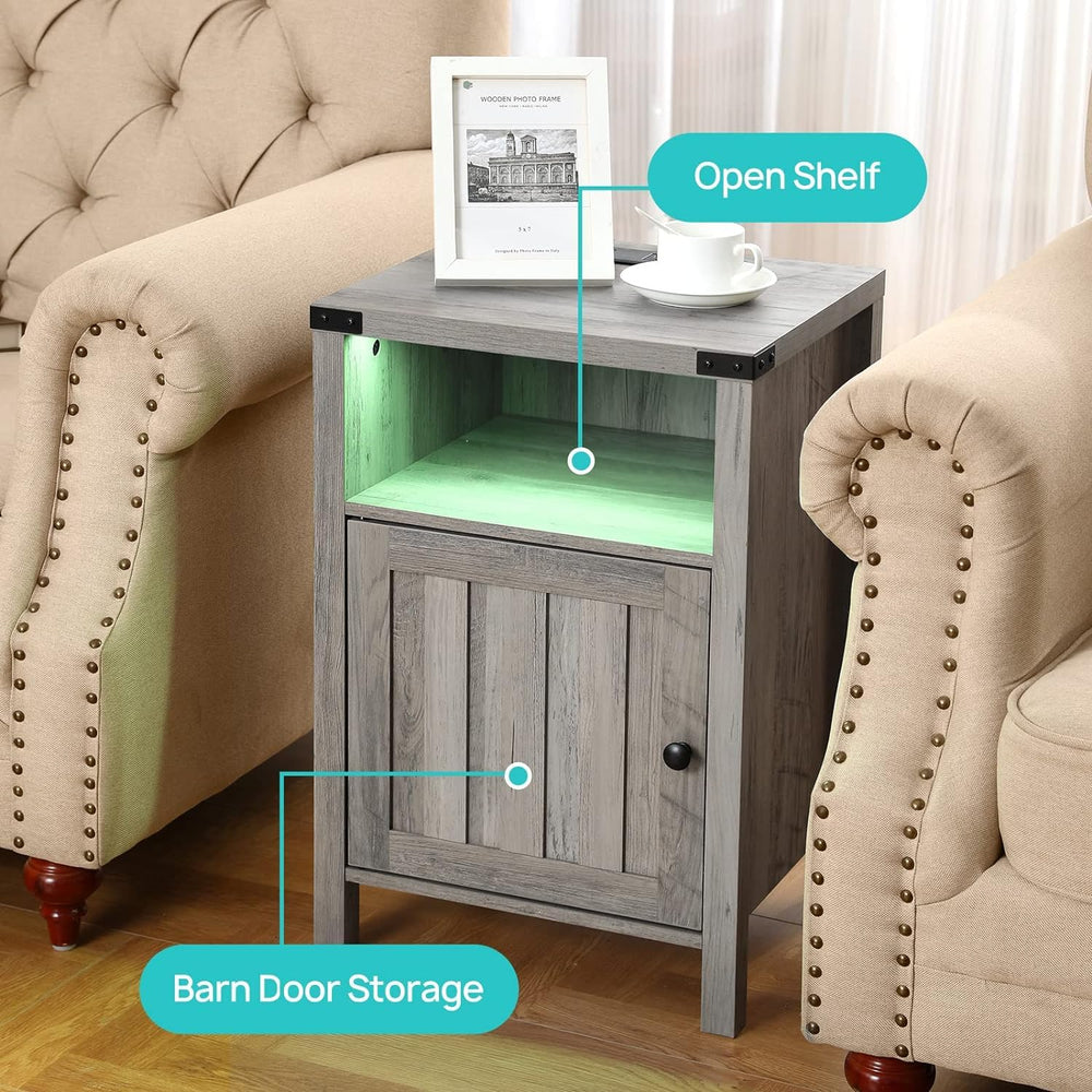 Nightstand Table with Charging Station - From Where - 