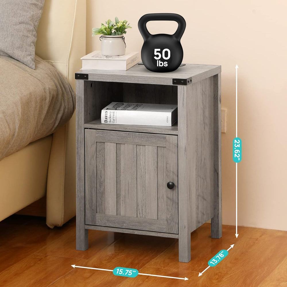 Nightstand Table with Charging Station - From Where - 