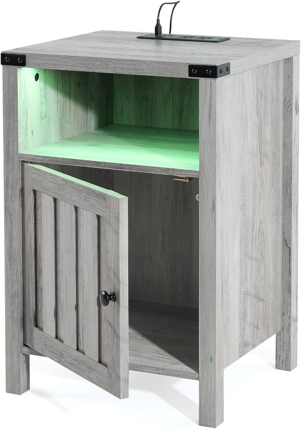 Nightstand Table with Charging Station - From Where - 