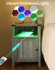 Nightstand Table with Charging Station - From Where - 