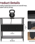 Nightstand with Charging Station (Set of 2) - From Where - 