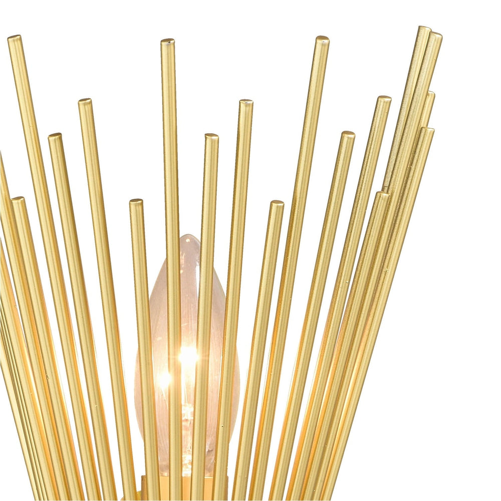 Nikko 2 Light Gold Mid - Century Modern Flush Wall Sconce - From Where - 