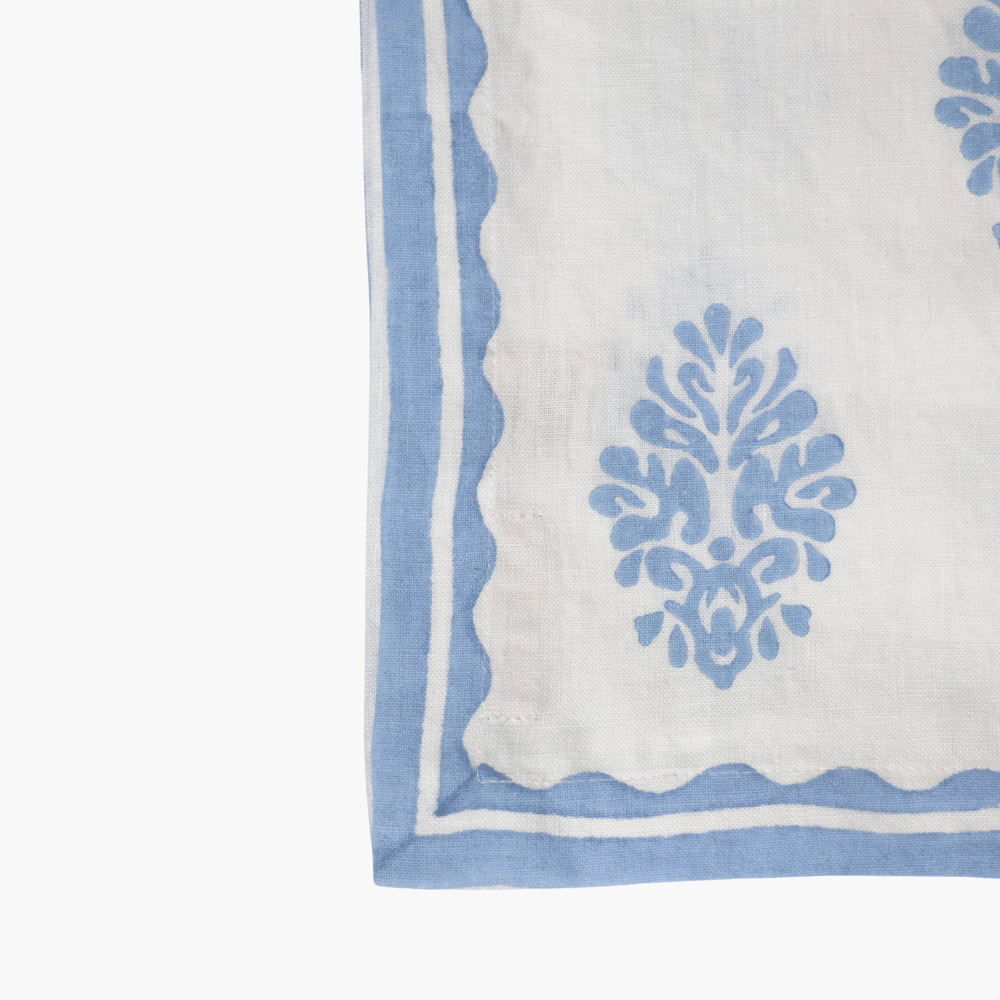 Nila Pure Linen Hand - Printed Table Runner - From Where Finds - 