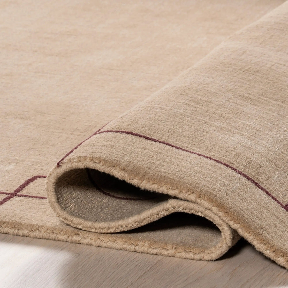 Nile Bordered Wool - Blend Rug - From Where Finds - 