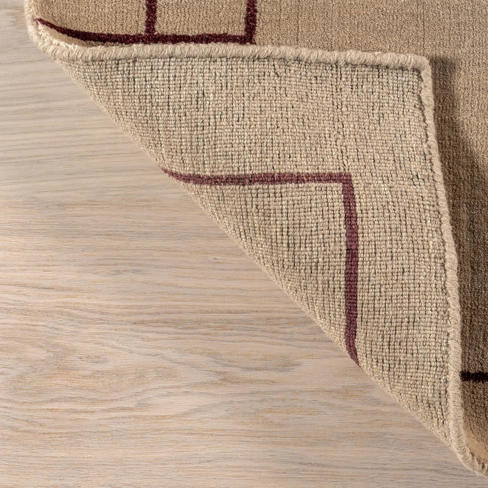 Nile Bordered Wool - Blend Rug - From Where Finds - 