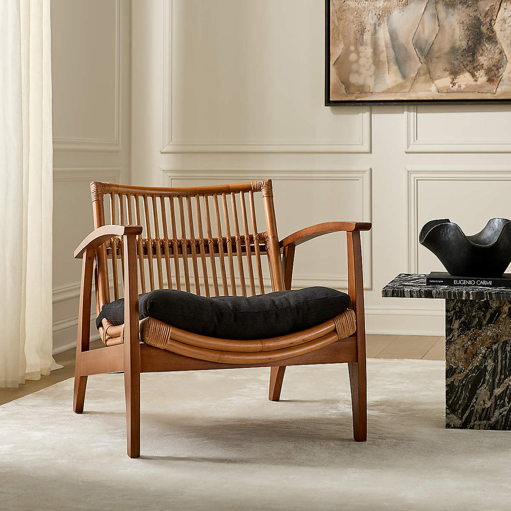 Noelie Rattan Lounge Chair - From Where Finds - 
