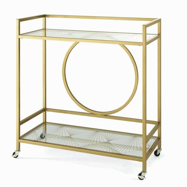 Nola Metal & Glass Bar Cart - From Where - 