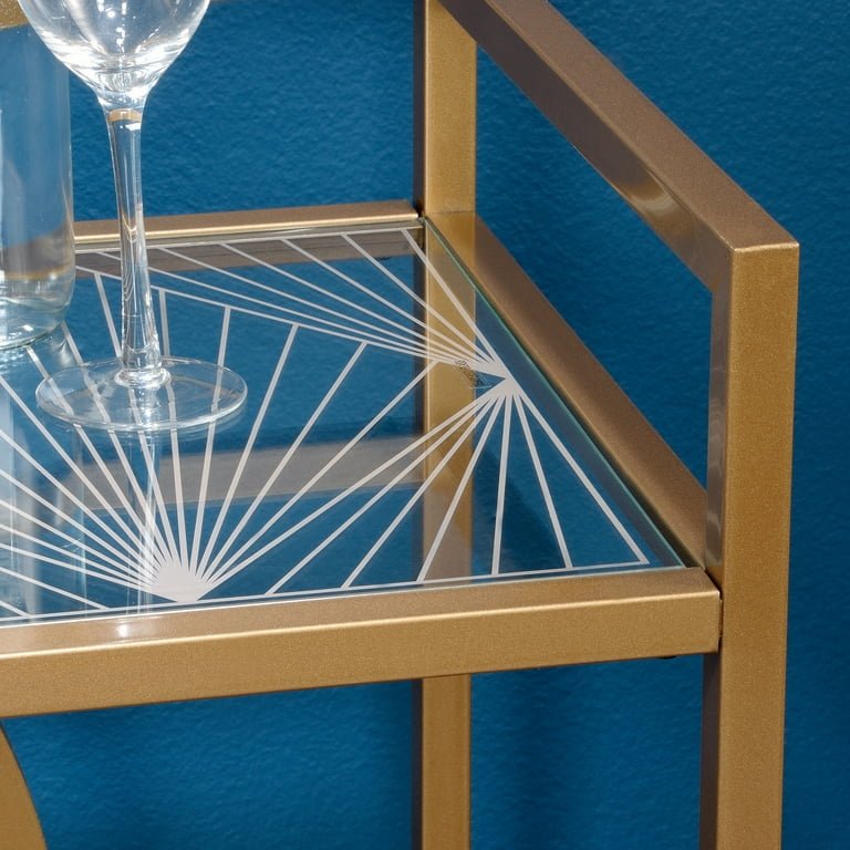 Nola Metal & Glass Bar Cart - From Where - 