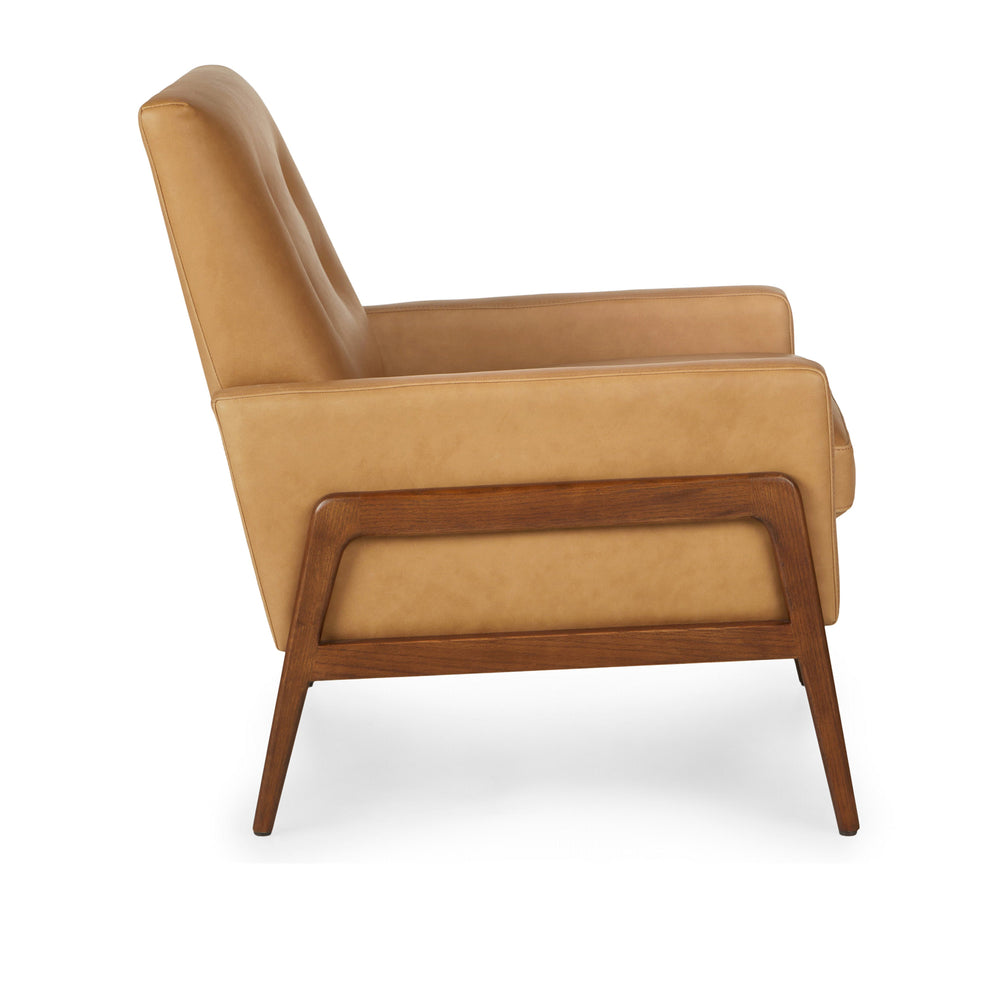 Nord 29" Leather Lounge Chair - Charme Tan - From Where - 