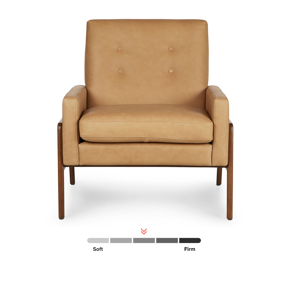 Nord 29" Leather Lounge Chair - Charme Tan - From Where - 