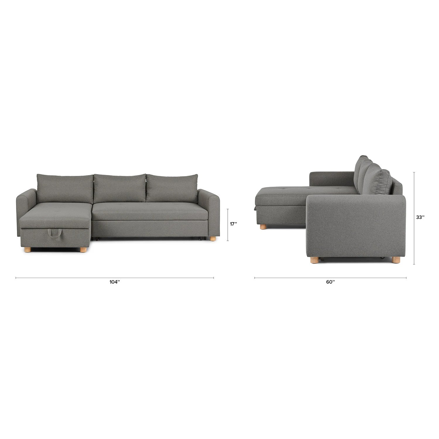 Nordby 104" Reversible Sleeper Sectional - From Where Finds - 