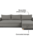 Nordby 104 Reversible Sleeper Sectional - From Where - 