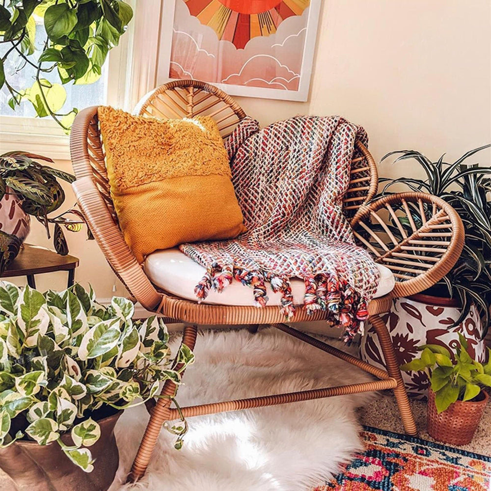 Nordic Rattan Flower Sofa Chair - From Where - 