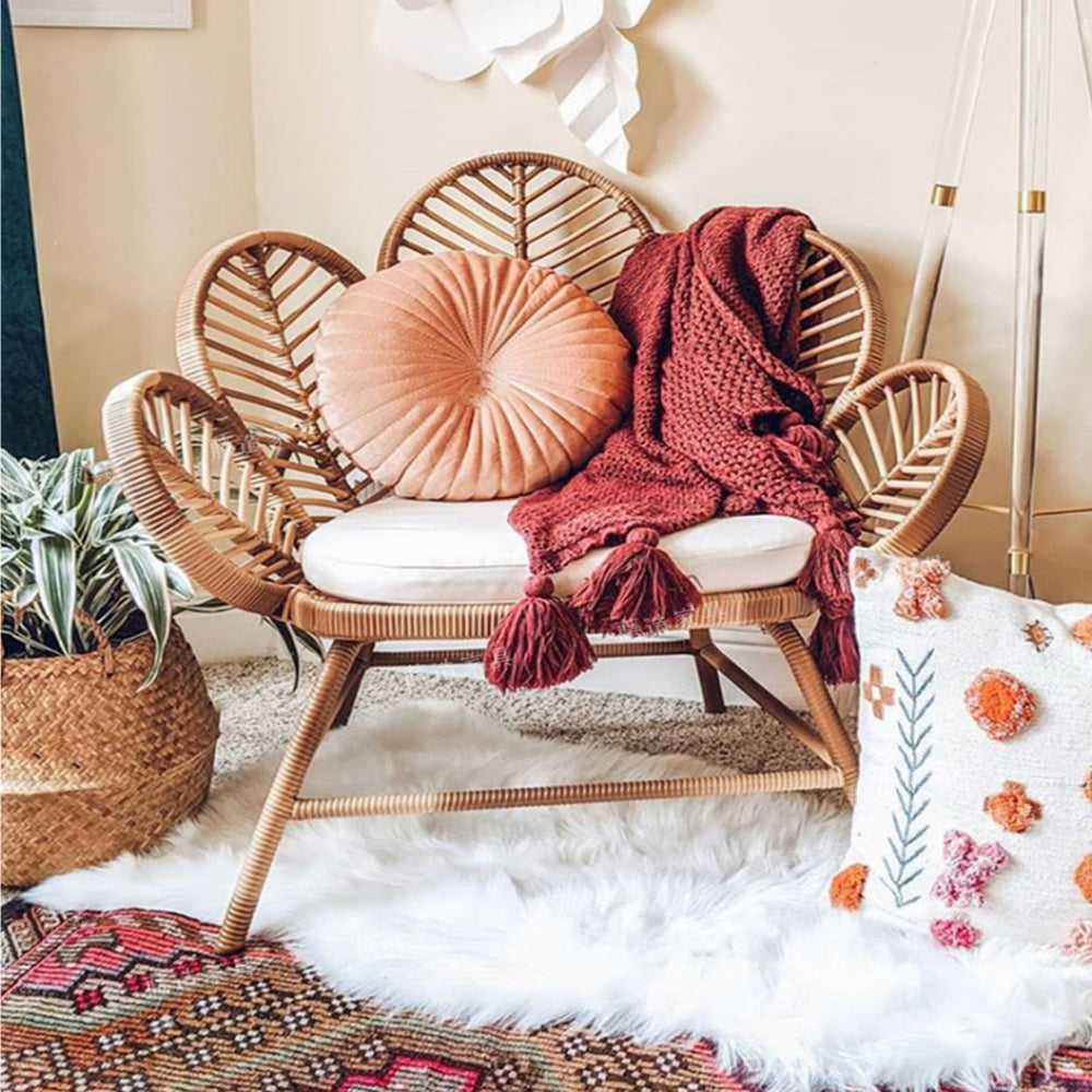 Nordic Rattan Flower Sofa Chair - From Where - 