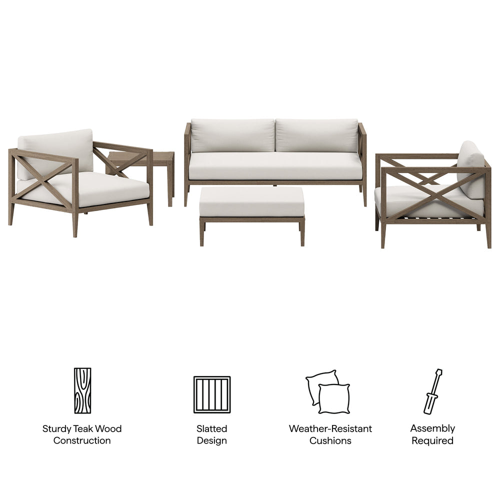 Northlake 5 - Piece Outdoor Teak Wood Furniture Set - From Where Finds - 