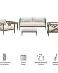 Northlake 5 - Piece Outdoor Teak Wood Furniture Set - From Where Finds - 