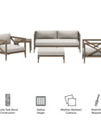 Northlake 5 - Piece Outdoor Teak Wood Furniture Set - From Where Finds - 