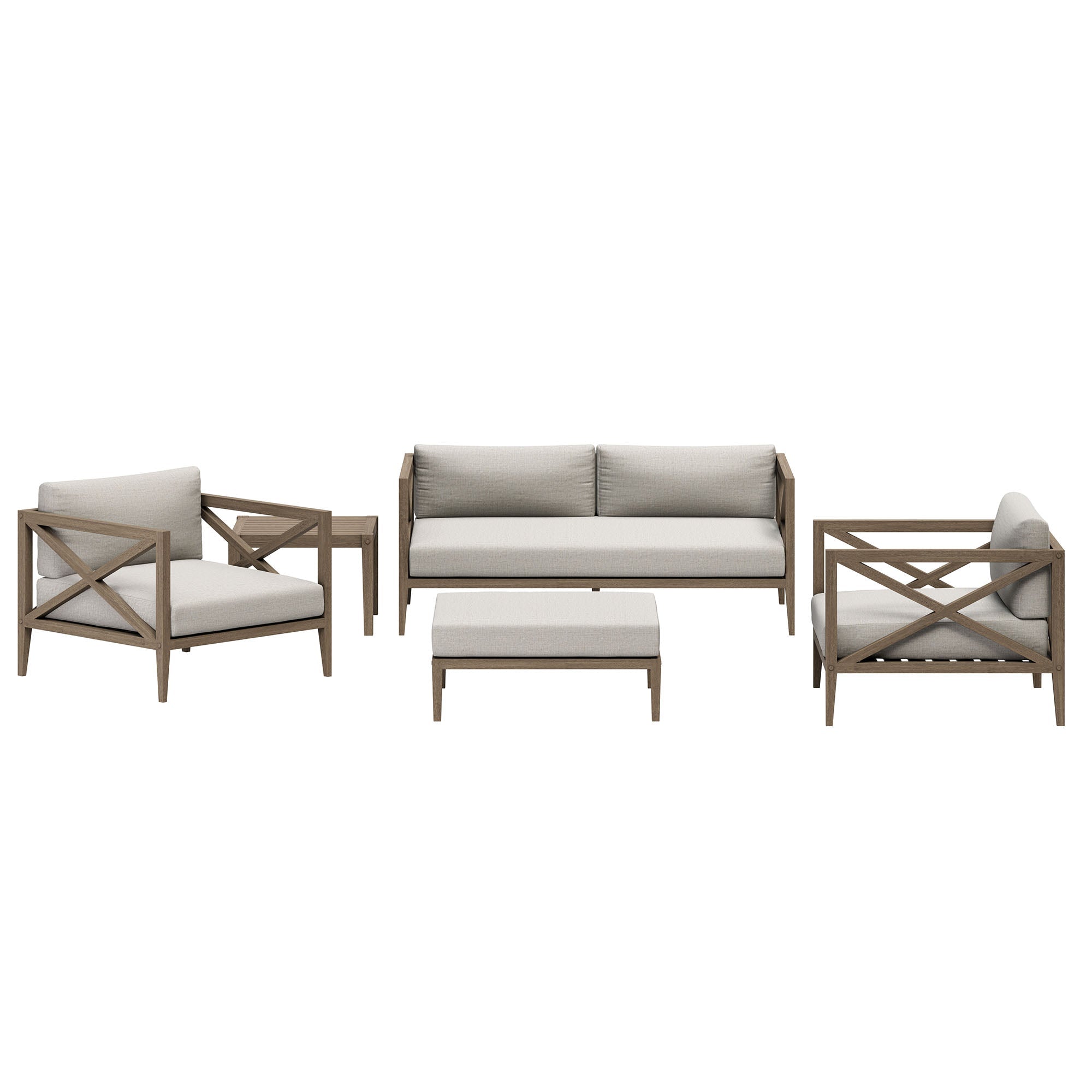 Northlake 5 - Piece Outdoor Teak Wood Furniture Set - From Where Finds - 