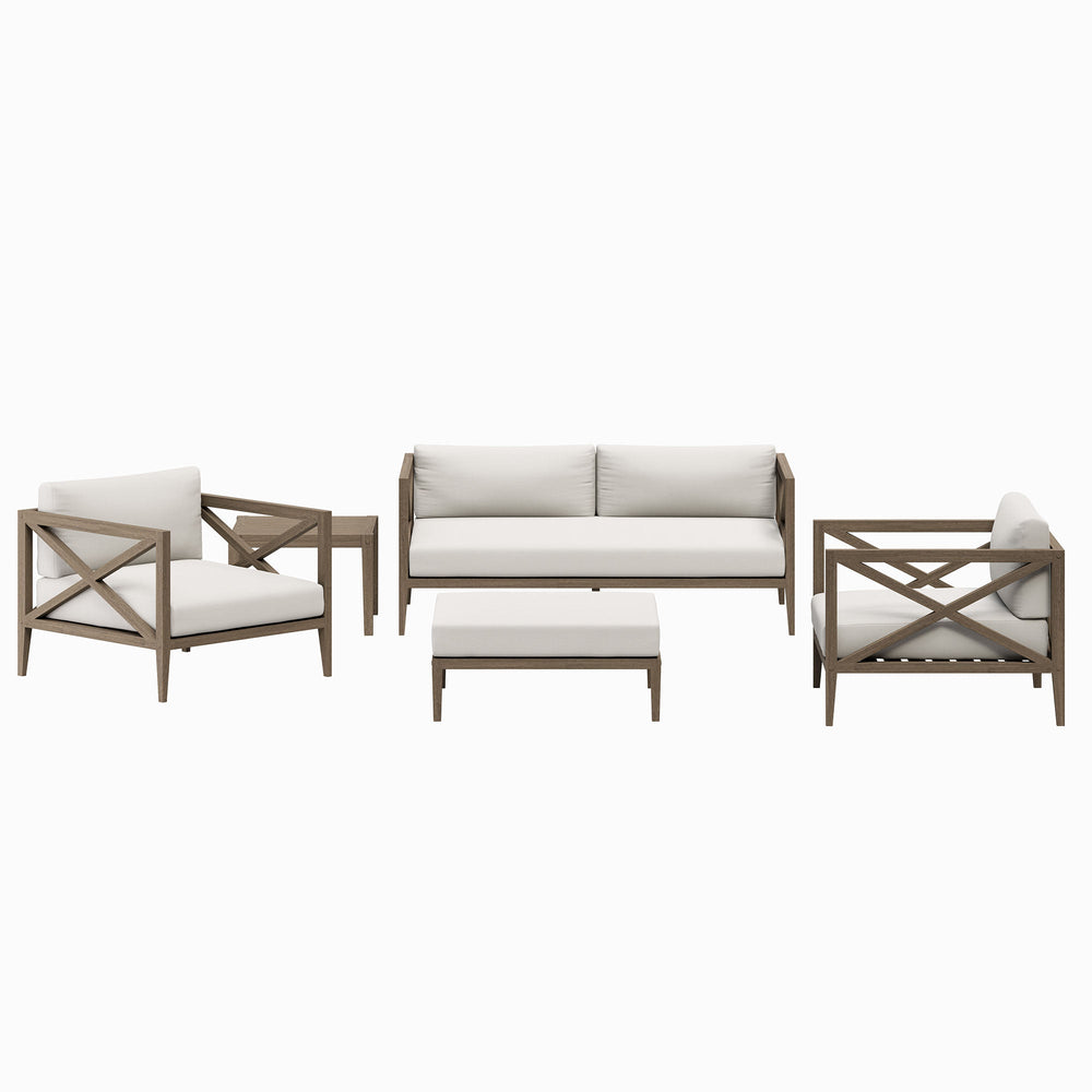Northlake 5 - Piece Outdoor Teak Wood Furniture Set - From Where Finds - 
