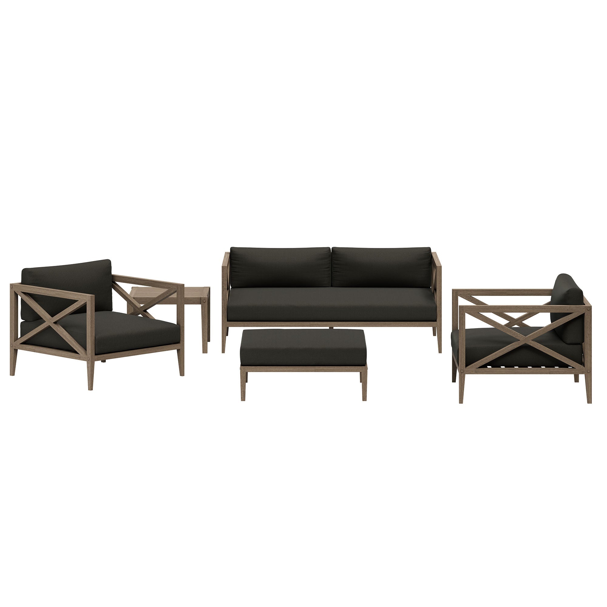 Northlake 5 - Piece Outdoor Teak Wood Furniture Set - From Where Finds - 