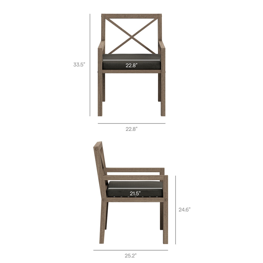 Northlake 7 - Piece Outdoor Teak Wood Dining Set - From Where Finds - 