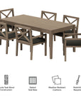 Northlake 7 - Piece Outdoor Teak Wood Dining Set - From Where Finds - 