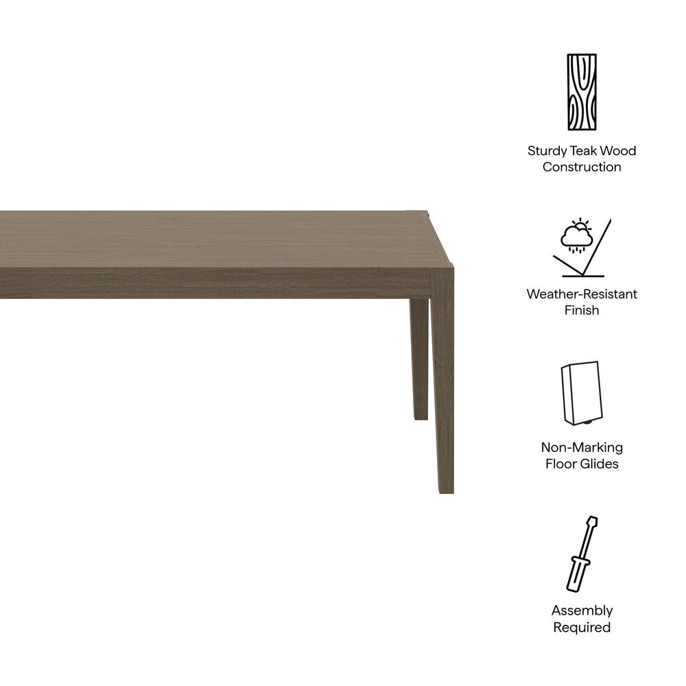Northlake 83" Teak Outdoor Dining Table - From Where Finds - 