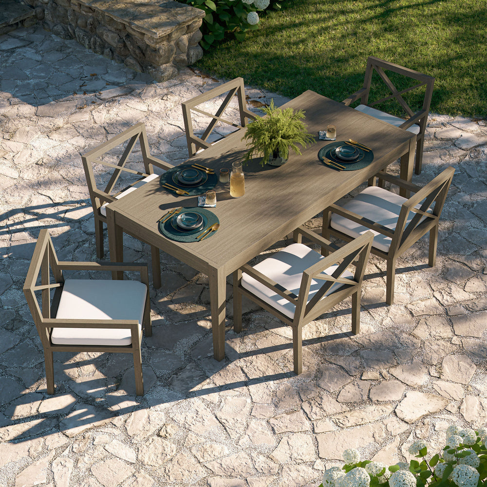 Northlake 9 - Piece Outdoor Teak Wood Dining Set - From Where Finds - 