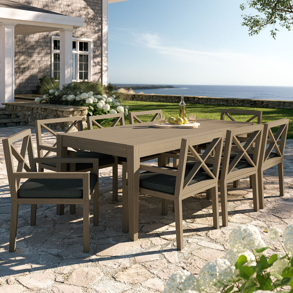 Northlake 9 - Piece Outdoor Teak Wood Dining Set - From Where Finds - 