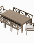 Northlake 9 - Piece Outdoor Teak Wood Dining Set - From Where Finds - 