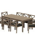 Northlake 9 - Piece Outdoor Teak Wood Dining Set - From Where Finds - 