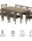 Northlake 9 - Piece Outdoor Teak Wood Dining Set - From Where Finds - 