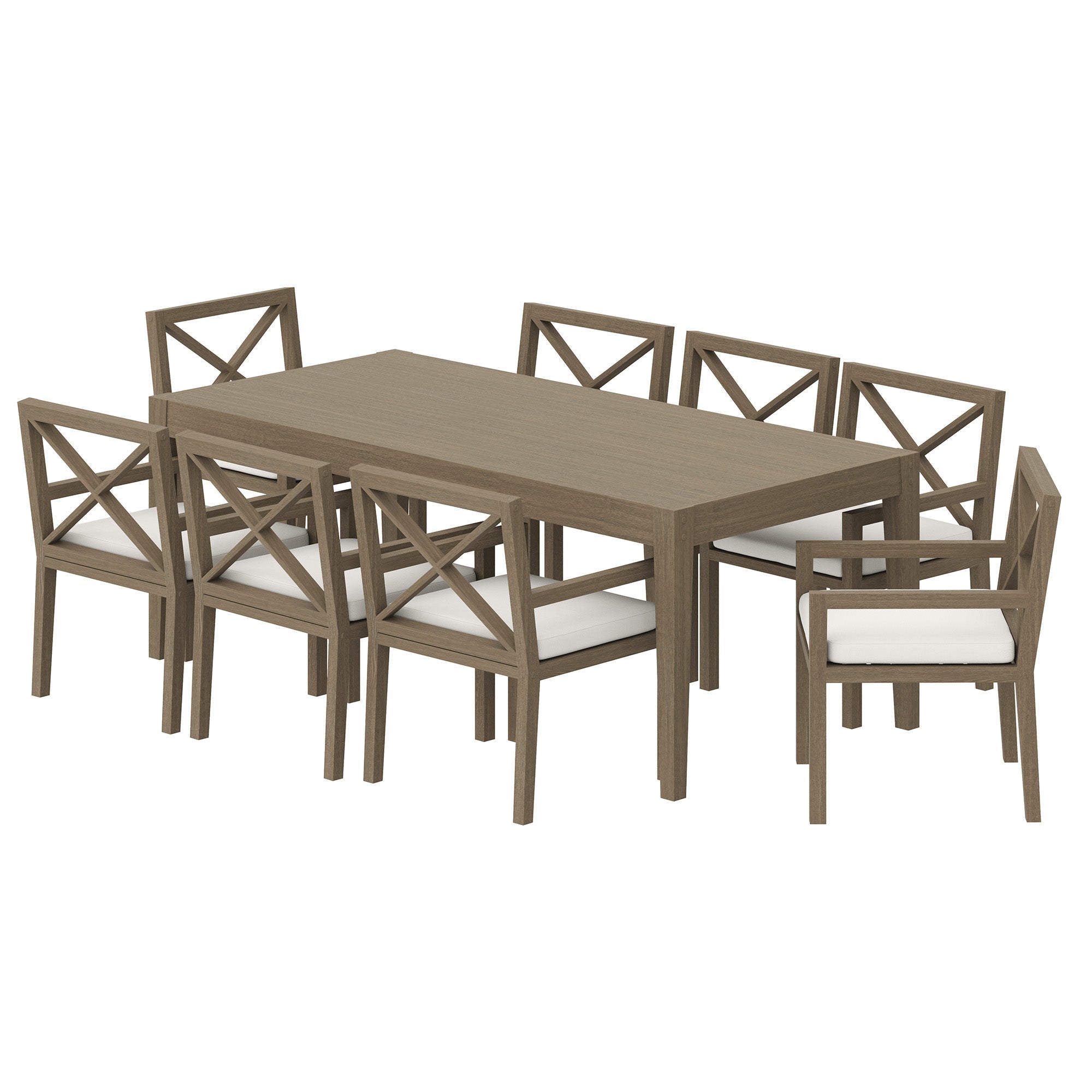 Northlake 9 - Piece Outdoor Teak Wood Dining Set - From Where Finds - 