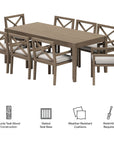 Northlake 9 - Piece Outdoor Teak Wood Dining Set - From Where Finds - 
