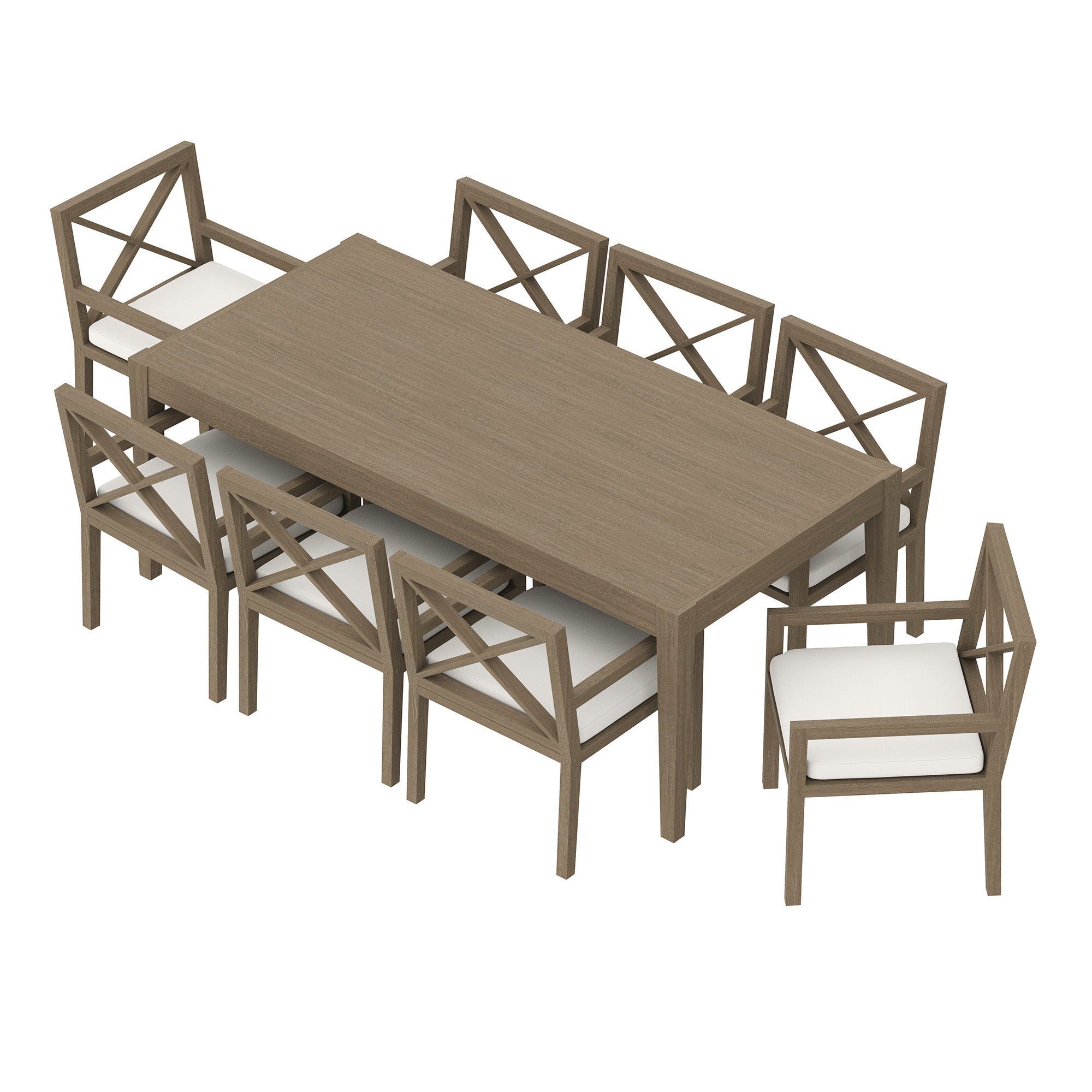 Northlake 9 - Piece Outdoor Teak Wood Dining Set - From Where Finds - 