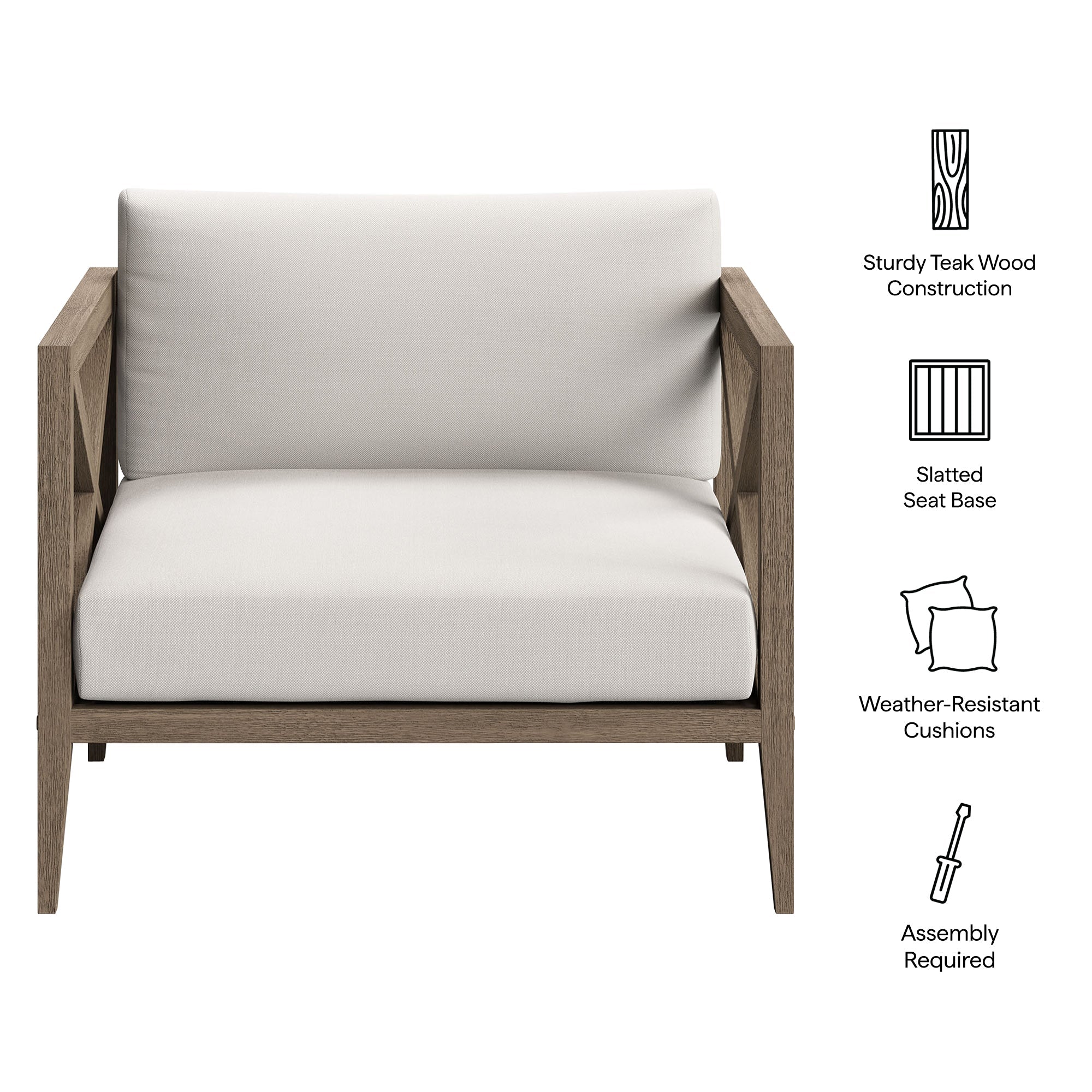Northlake Outdoor Teak Armchair - From Where Finds - 