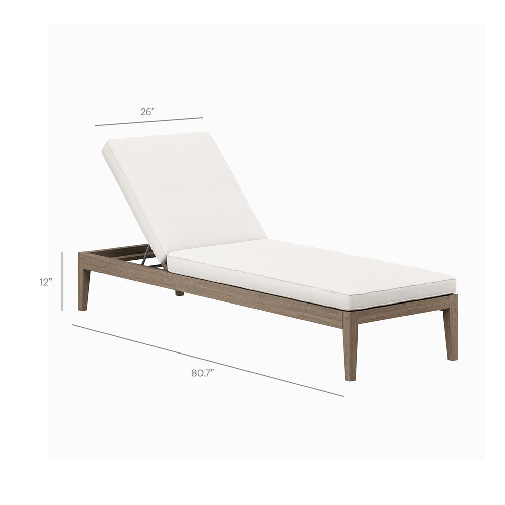 Northlake Outdoor Teak Chaise Lounge - From Where Finds - 