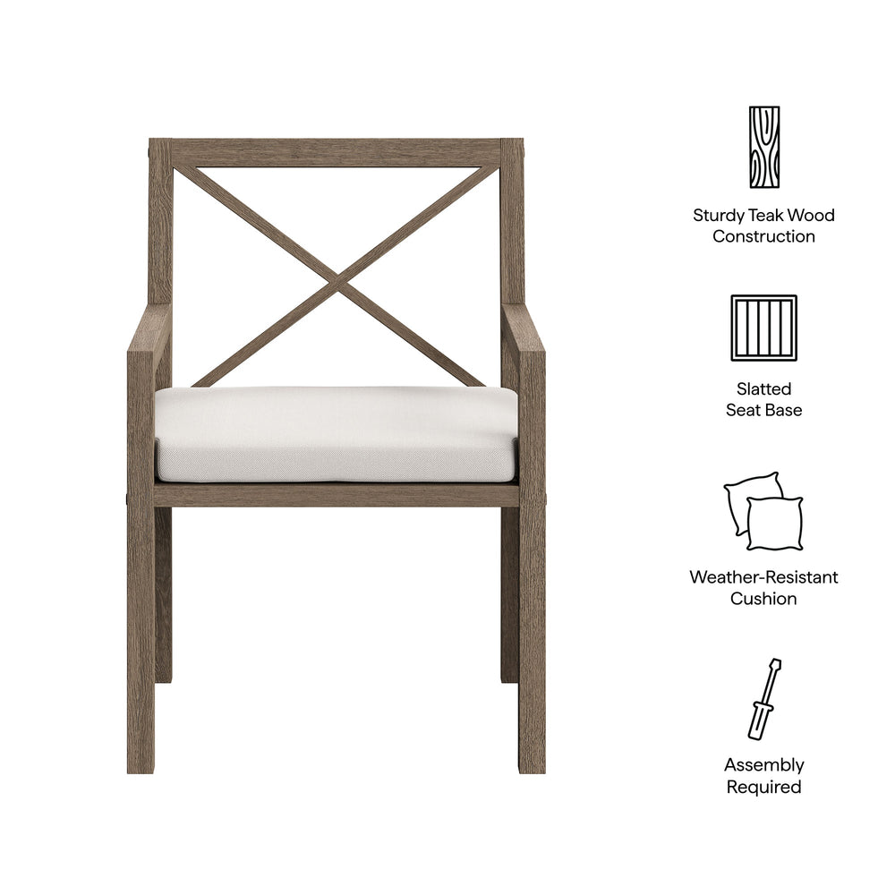 Northlake Outdoor Teak Dining Armchair - From Where Finds - 