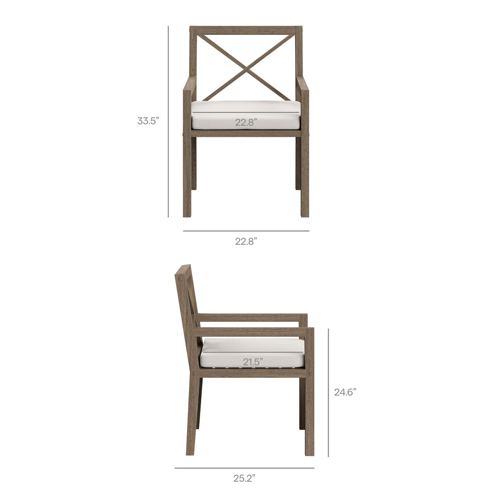 Northlake Outdoor Teak Dining Armchair - From Where Finds - 